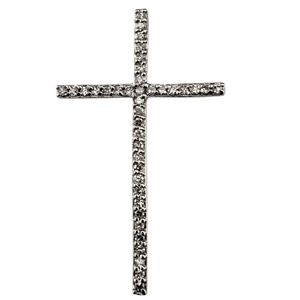 Effy 14 Karat White Gold Diamond Cross Pendant #20599